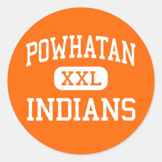 Powhatan - Indianen - Hoog - Powhatan Nederland Ronde Sticker (Voorkant)