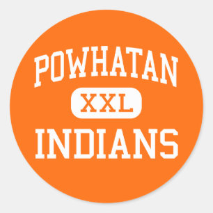 Powhatan - Indianen - Hoog - Powhatan Nederland Ronde Sticker