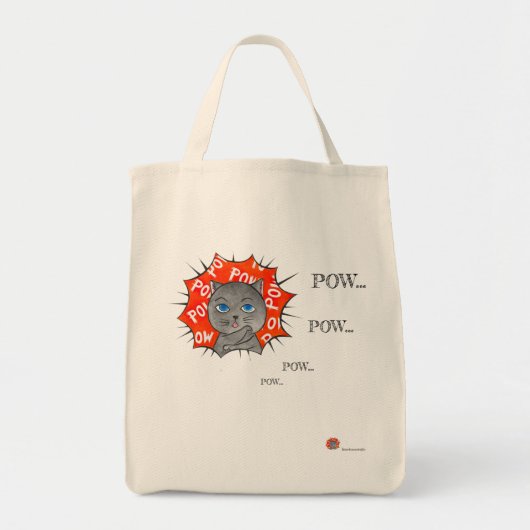 POWPOWCat-Canvas tas (Voorkant)