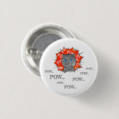 POWPOWCat-Canvas tas Ronde Button 3,2 Cm (Voorkant /achterkant)