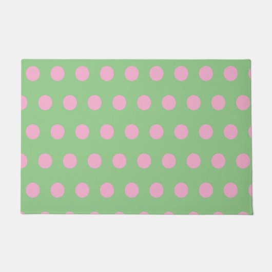 Powpuntklep (Sage Green & Pastel Pink) Deurmat (Voorkant)