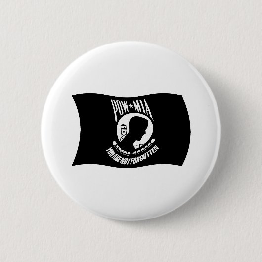 POW's & MIA's Vlag Knop Ronde Button 5,7 Cm (Voorkant)