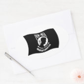 POW's & MIA's Vlagsticker Ovale Sticker (Envelop)
