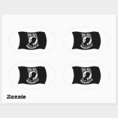 POW's & MIA's Vlagsticker Ovale Sticker (Vel)