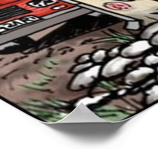 Pox op uw huis Funny Poster (Hoek)