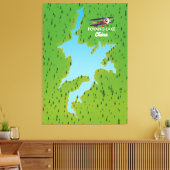 Poyang Lake Canvas Afdruk (Insitu (Woonkamer))