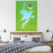 Poyangmeer Canvas Afdruk (Insitu (Slaapkamer))