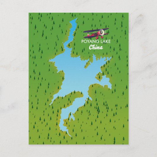 Poyangmeer Uitnodiging Briefkaart (Voorkant)