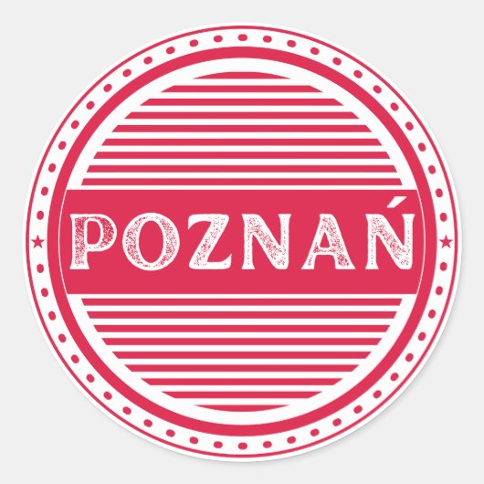 Poznan City Pride Emblem – Polish Identity Ronde Sticker (Voorkant)