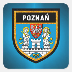 Poznań Flag Vierkante Sticker