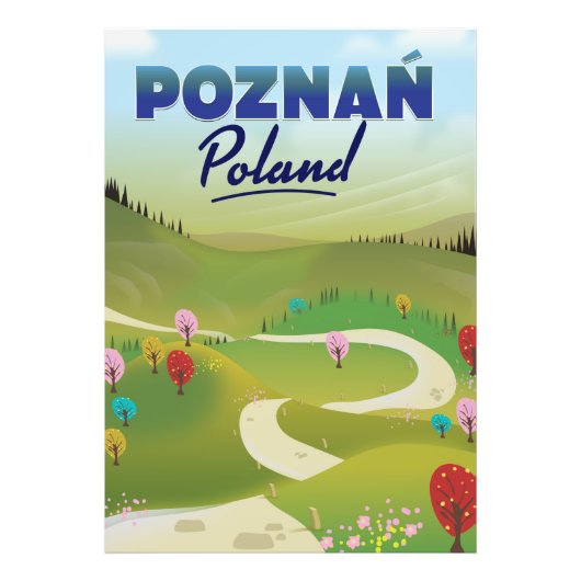 Poznań Polen Reisposter. Foto Afdruk (Voorkant)