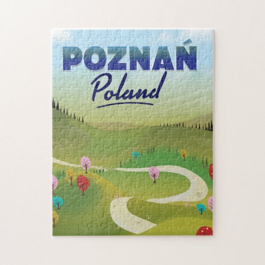 Poznań Polen Reisposter. Legpuzzel (Verticaal)