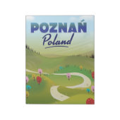 Poznań Polen Reisposter. Notitieblok (Linkerzijde)