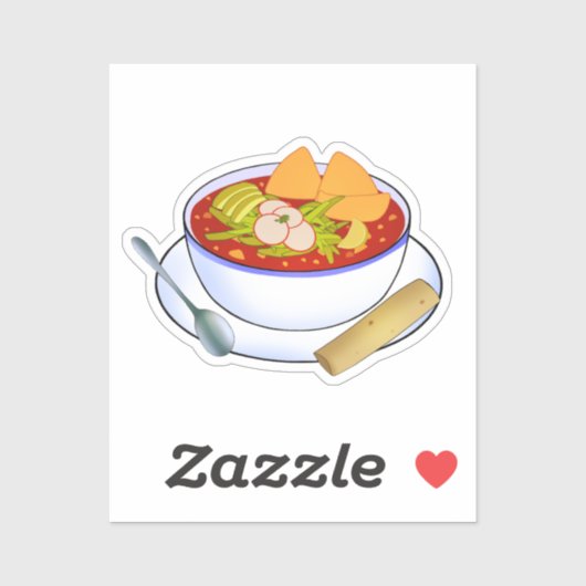 Pozole Rojo De Pollo Sticker (Vel)