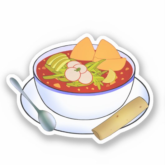 Pozole Rojo De Pollo Sticker (Voorkant)