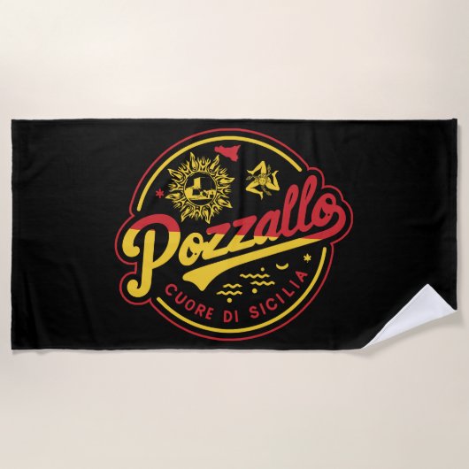 Pozzallo Cuore di Sicilia Strandlaken (Voorkant)