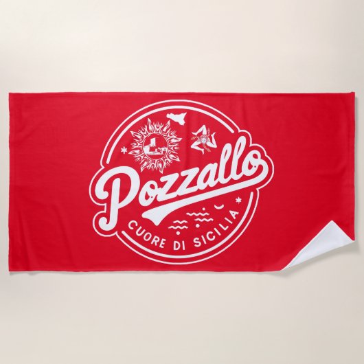 Pozzallo Cuore di Sicilia Strandlaken (Voorkant)