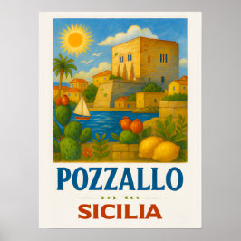 Pozzallo Sicilia met La Torre Cabrera Poster