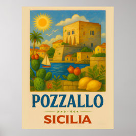 Pozzallo Sicilia met La Torre Cabrera Poster