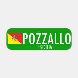 Pozzallo Sicilia metalen parkeerbord