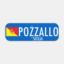 Pozzallo Sicilia metalen parkeerbord