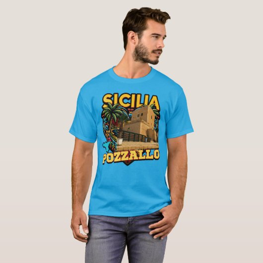 Pozzallo Sicilia Torre Cabrera T-shirt (Voorkant volledig)