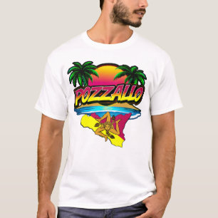 Pozzallo Sicilia Zonsondergang met Palmen T-shirt