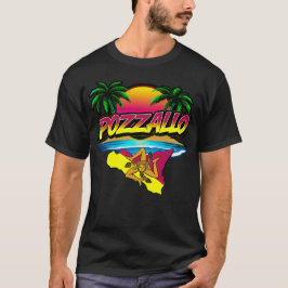 Pozzallo Sicilia Zonsondergang met Palmen T-shirt