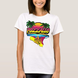 Pozzallo Sicilia Zonsondergang met Palmen T-shirt