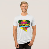 Pozzallo Sicilia Zonsondergang met Palmen T-shirt (Voorkant volledig)