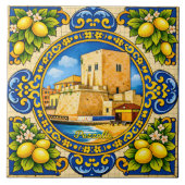  Pozzallo Sicilië Torre Cabrera   Tegeltje (Voorkant)