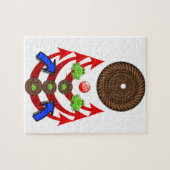 Pozzels Groene kikkerrode pijlen Legpuzzel (Horizontaal)