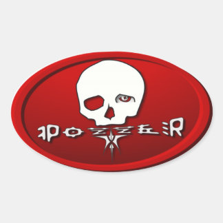 Pozzer Red Ovale Sticker