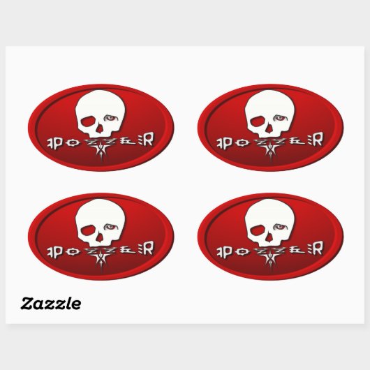Pozzer Red Ovale Sticker (Vel)