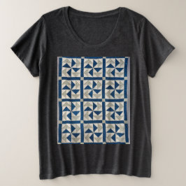 Pozzle quilt van de Nederlander Grote Maat T-shirt