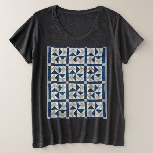 Pozzle quilt van de Nederlander Grote Maat T-shirt (Design voorkant)
