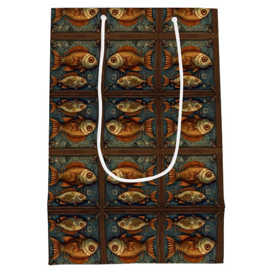 PP 572 Steampunk Vissen 3 van 3 Medium Cadeauzakje (Achterkant)