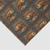 PP 572 Steampunk Vissen Decoupage 2 van 3 Tissuepapier (Detail)