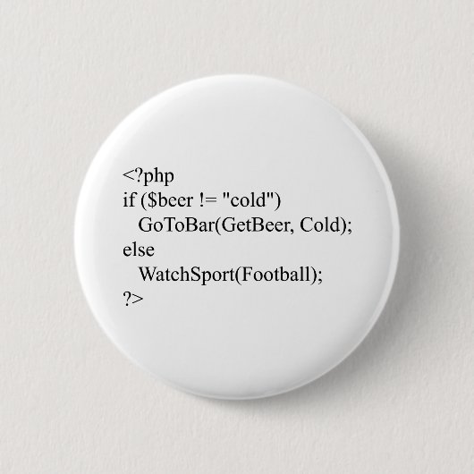 pp en bier ronde button 5,7 cm (Voorkant)