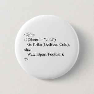pp en bier ronde button 5,7 cm