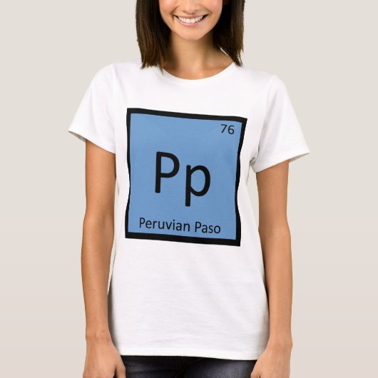 Pp - Peruaanse Paso Chemie Element Symbool T-shirt (Voorkant)