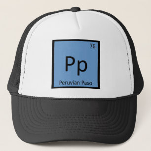 Pp - Peruaanse Paso Chemie Element Symbool T-shirt Trucker Pet