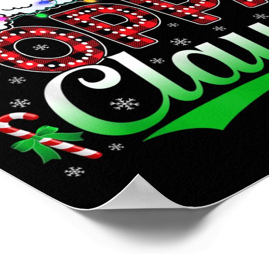 Ppa Claus Christmas Lights Matching Family Xmas Pa Poster (Hoek)