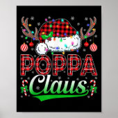 Ppa Claus Christmas Lights Matching Family Xmas Pa Poster (Voorkant)