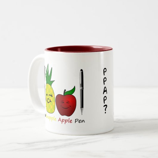 PPAP-koffie-Mok Tweekleurige Koffiemok (Voorkant links)