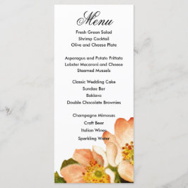 Pple Blossom Waterverf Stems Wedding Menu
