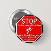 PPOV-Button - Stopteken Ronde Button 5,7 Cm (Voorkant /achterkant)