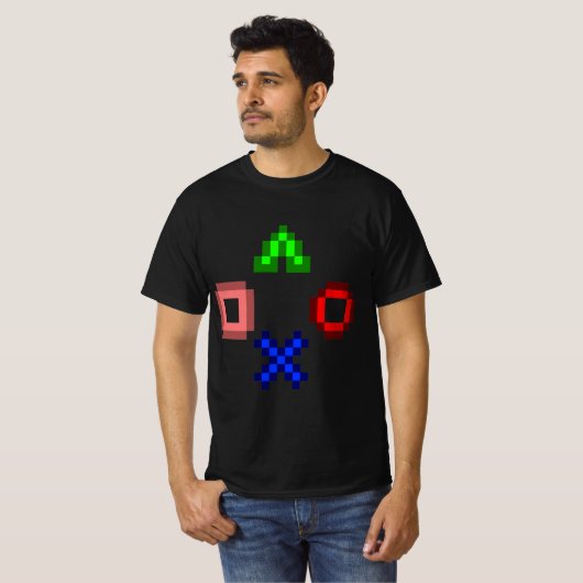 Pps4 Paystation Game Controller-knop T-shirt (Voorkant volledig)