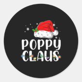 Ppy Claus Santa Christmas Matching Family  Ronde Sticker (Voorkant)
