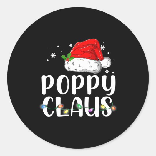 Ppy Claus Santa Christmas Matching Family  Ronde Sticker (Voorkant)